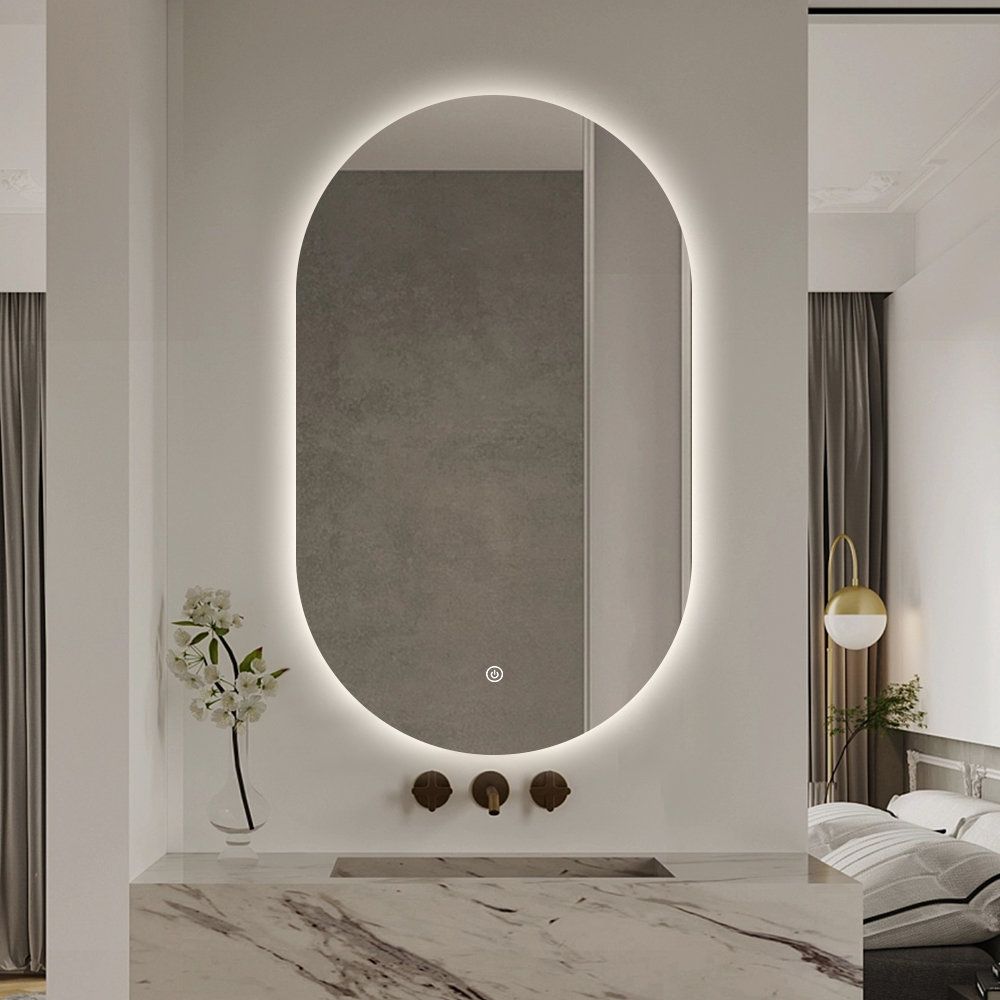 - Dokunmatik LED Aydınlatmalı Ayna  40x60 cm  Minimalist Tasarım