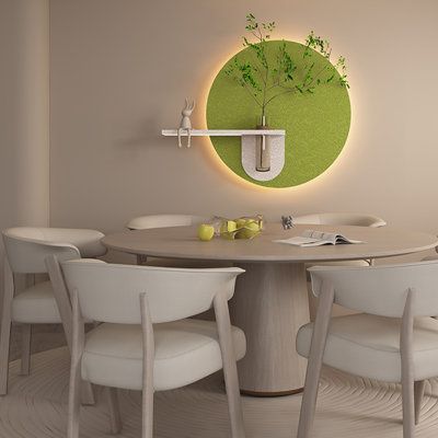 Modern Ledli Duvar  Tablosu – 50x50 | Gizli Aydınlatmalı Dekoratif Tasarım Vazo Dahil